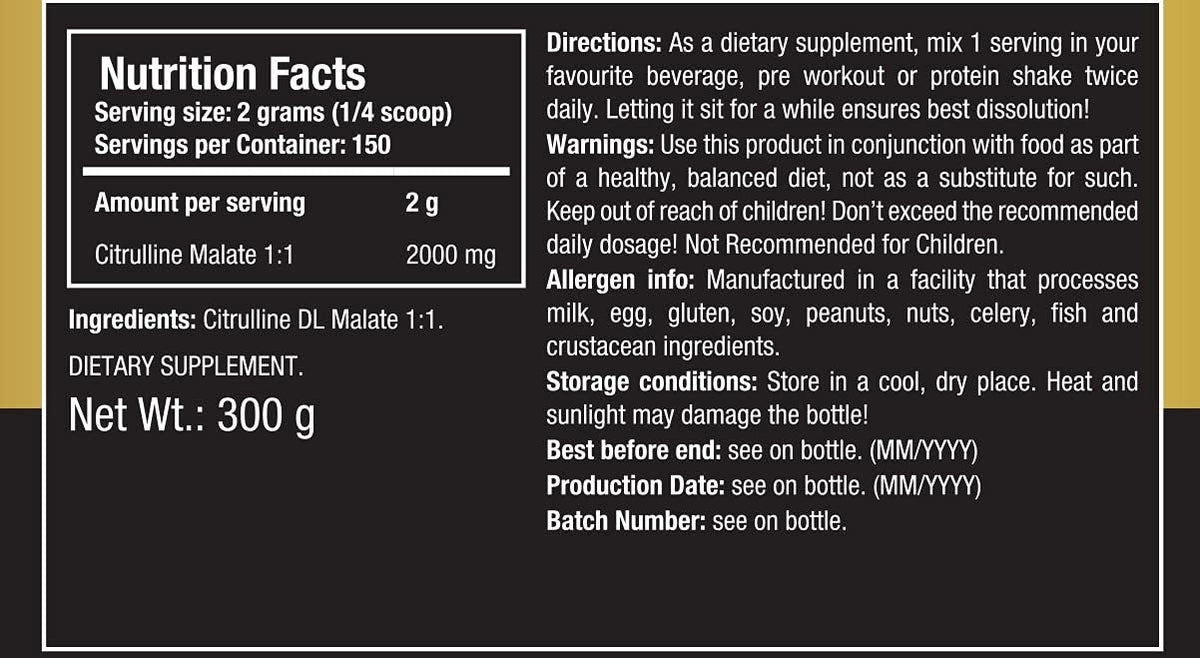 One Science Nutrition Pure Citrulline for Intense Workout with L-Citrulline - 300gm