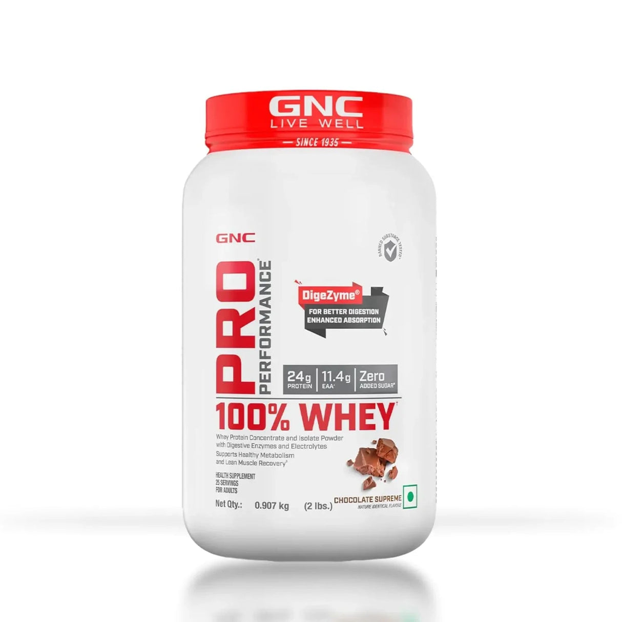 GNC Pro Performance 100% Whey Protein 2 Lbs + Nutristar Micronized CREA Gold Creatine Monohydrate 250g (83 Servings) - Lean Muscle Starter Stack