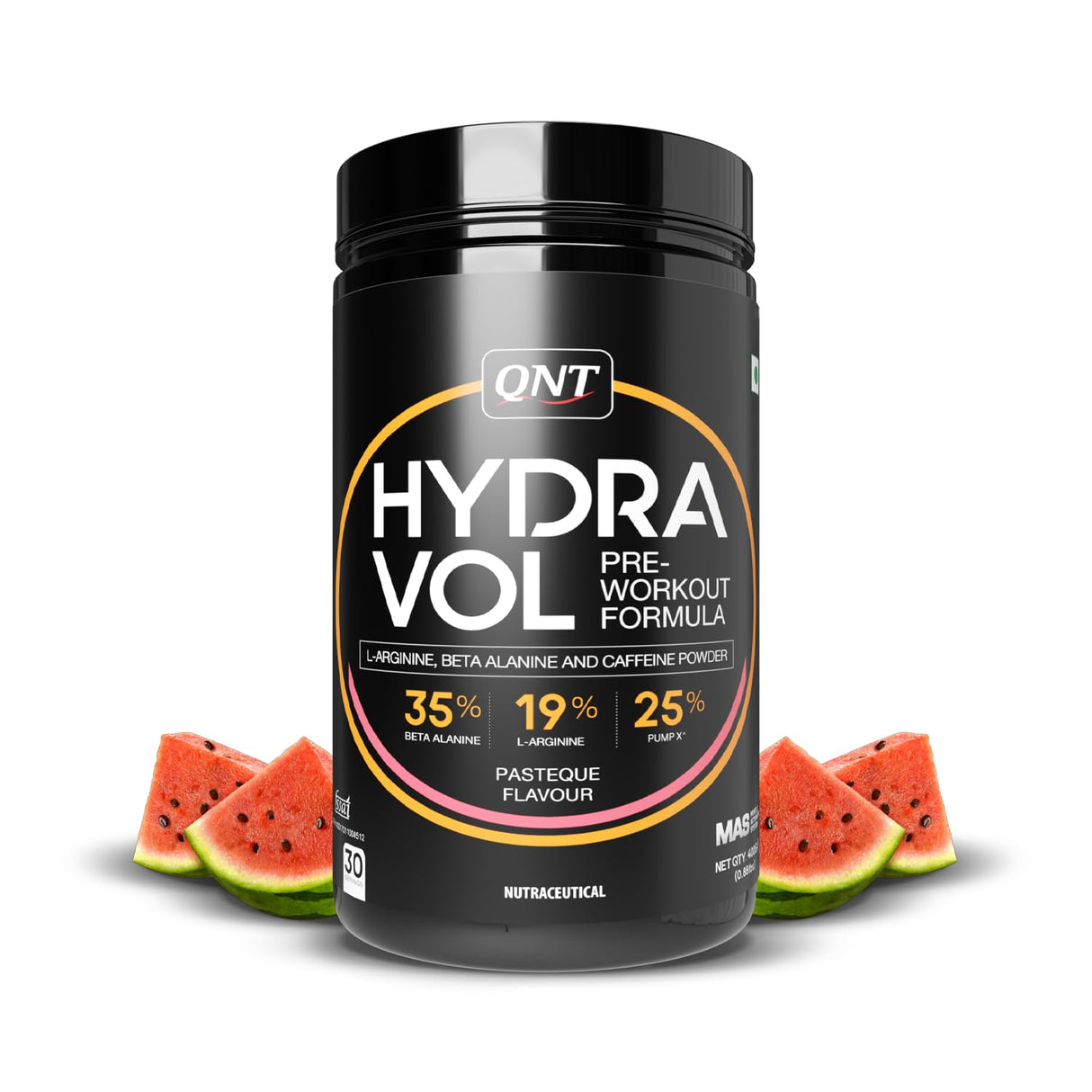 QNT Hydravol Pre-Workout Formula | Beta-Alanine, Caffeine | Energy Boost, Focus & Muscle Strength | 400g, 30 Servings