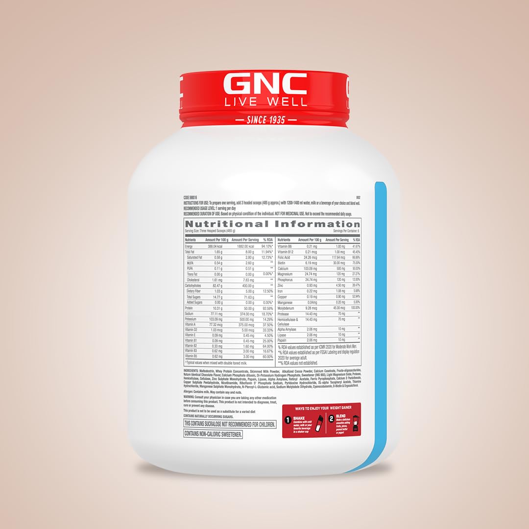 GNC Pro Performance Weight Gainer , 3 kg