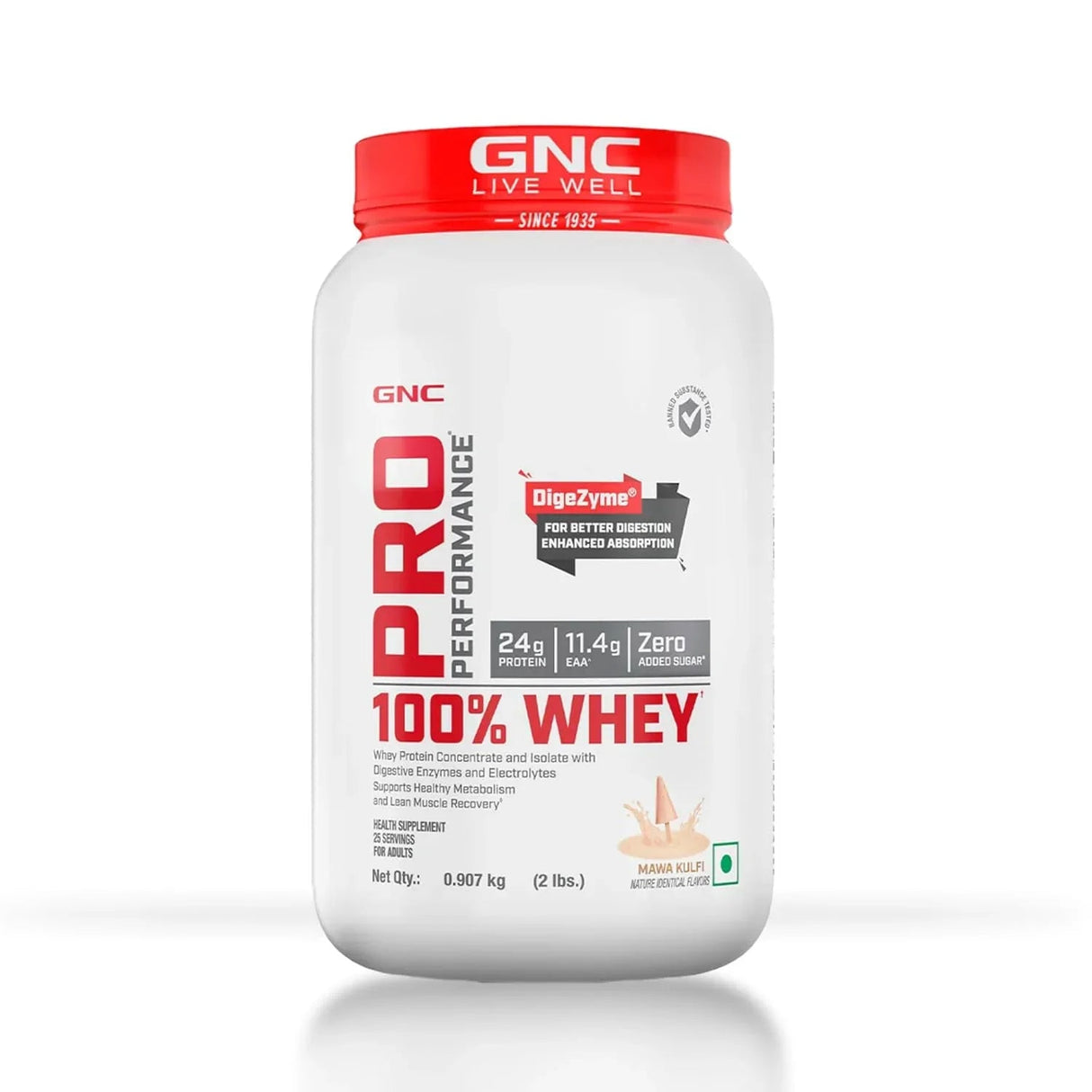 GNC Pro Performance 100% Whey Protein 2 Lbs + Nutristar Micronized CREA Gold Creatine Monohydrate 250g (83 Servings) - Lean Muscle Starter Stack