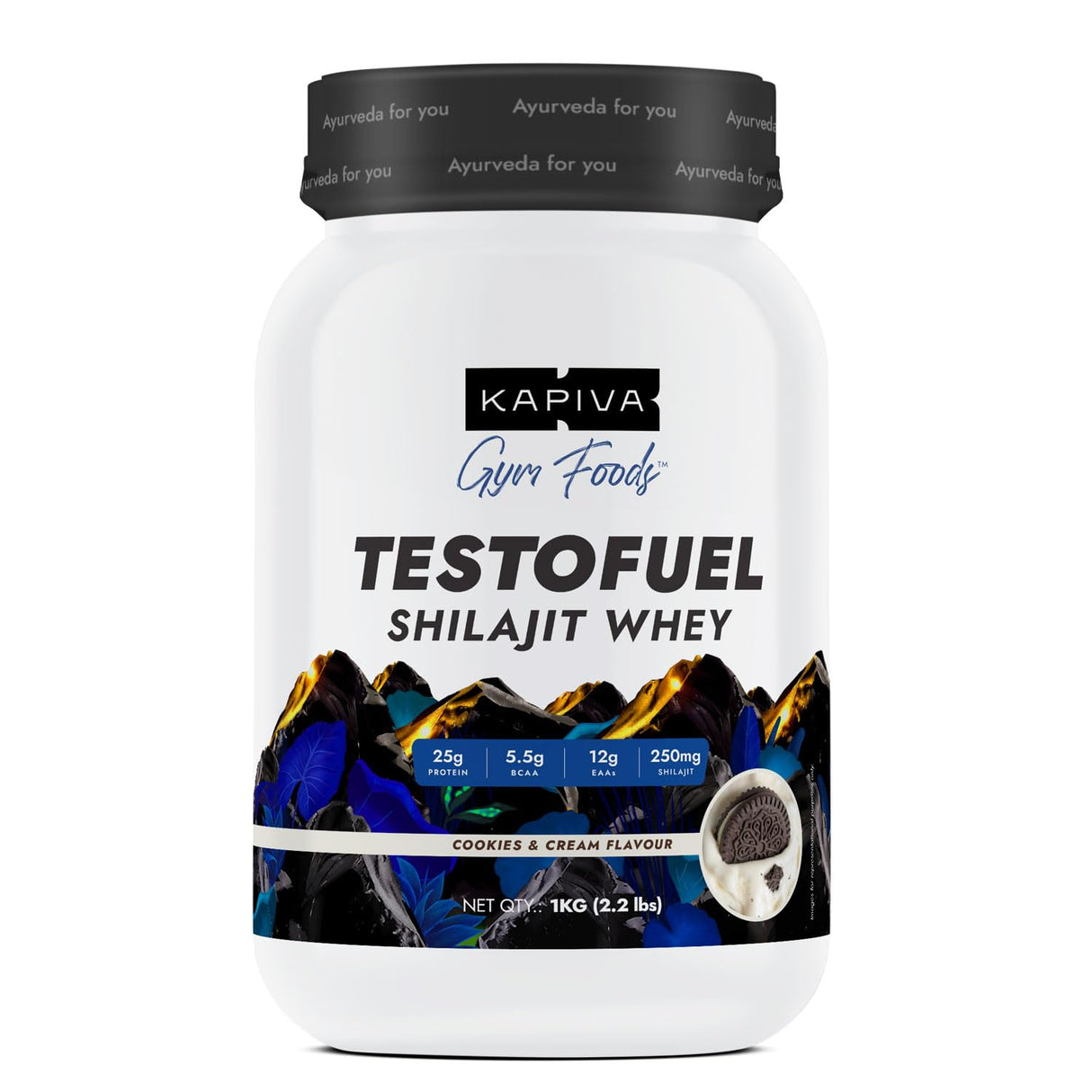 Kapiva Gym Foods Testofuel Shilajit Whey, 28 Servings - 2.2 lbs
