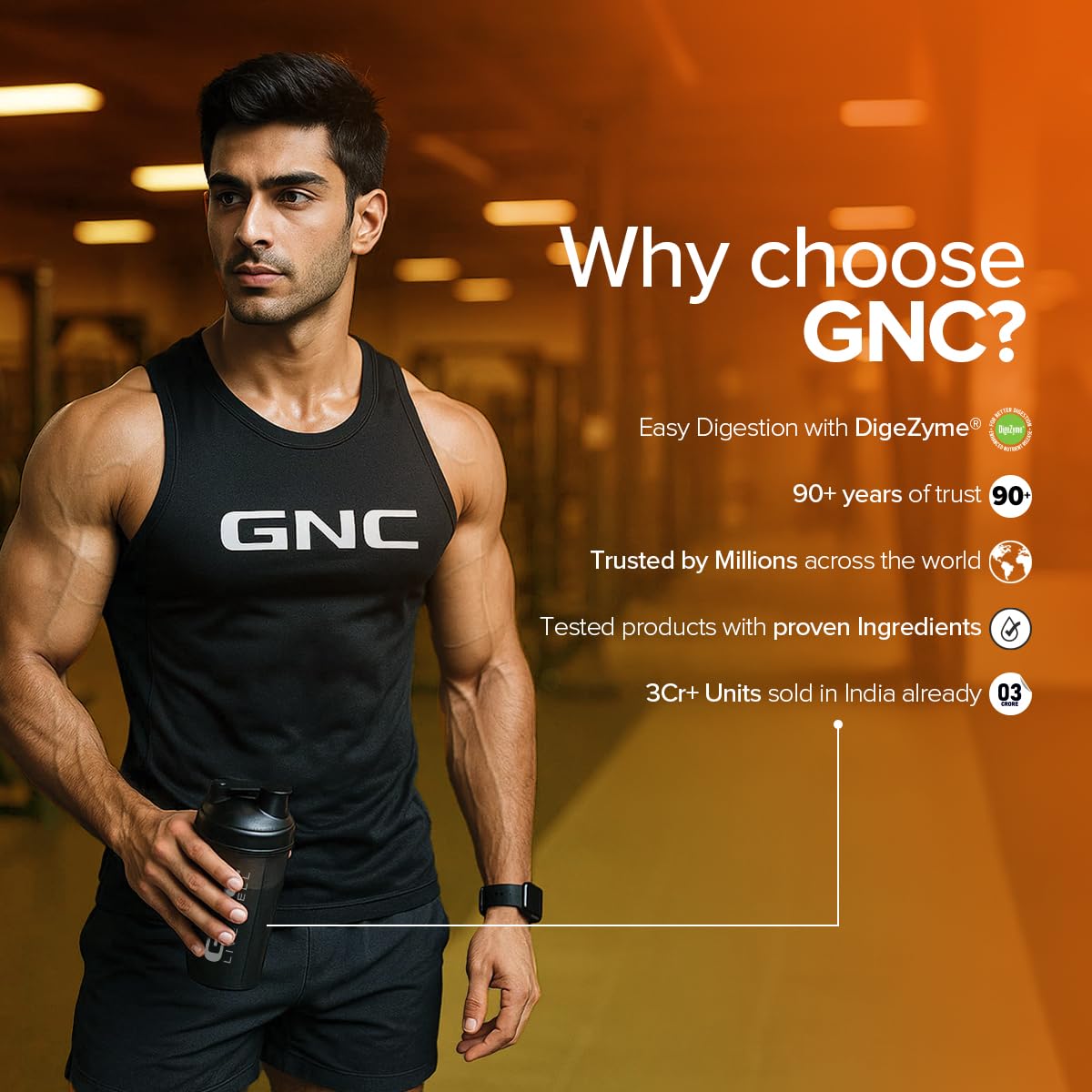 GNC Select Advanced Whey Protein | 24g Protein | 10.5g EAAs | Whey Isolate & Concentrate Blend | 1kg