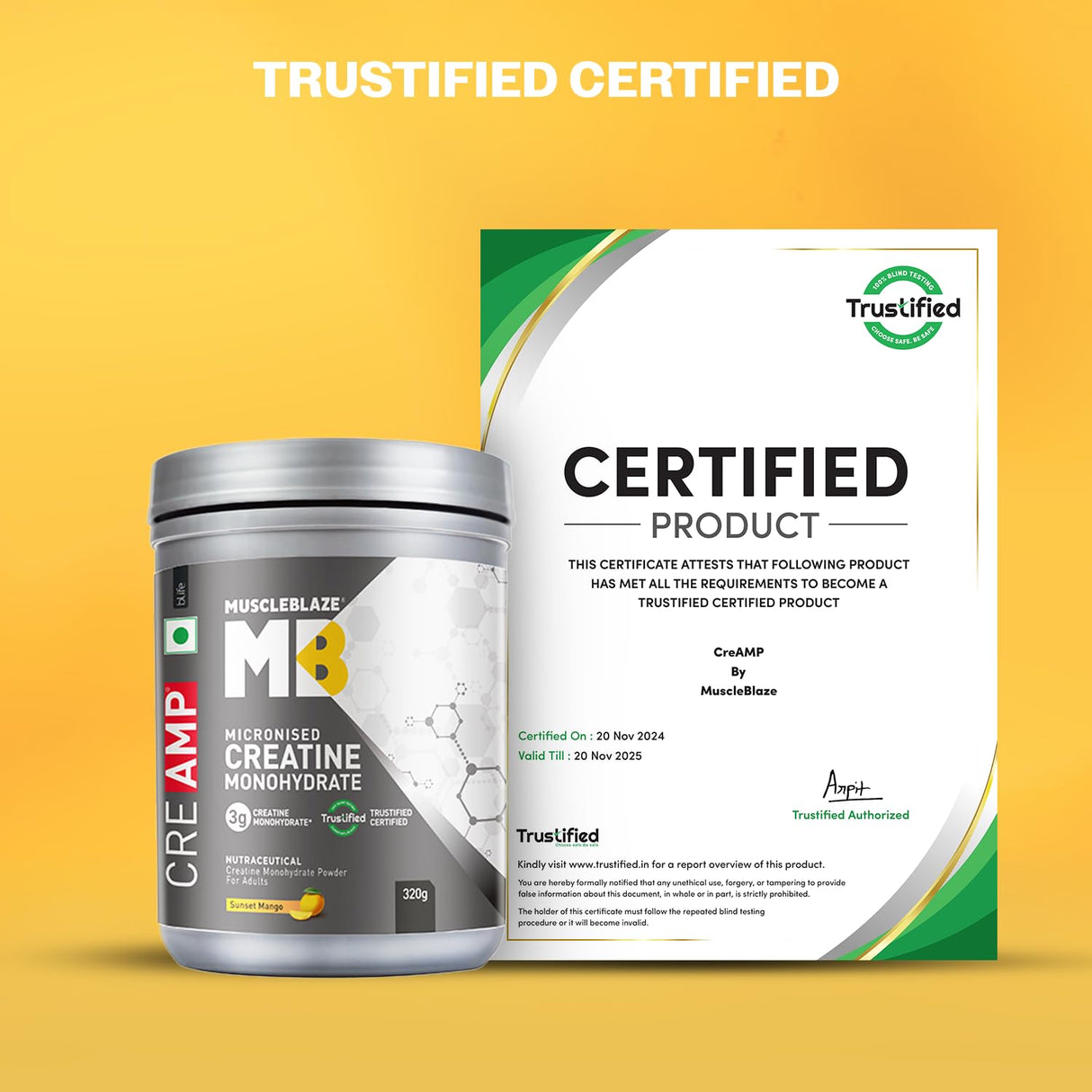 MuscleBlaze Creatine Monohydrate CreAMP - 80 Servings