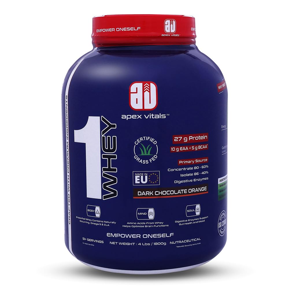 Apex Vitals 1 Whey with Digestive Enzymes - 4 Lbs