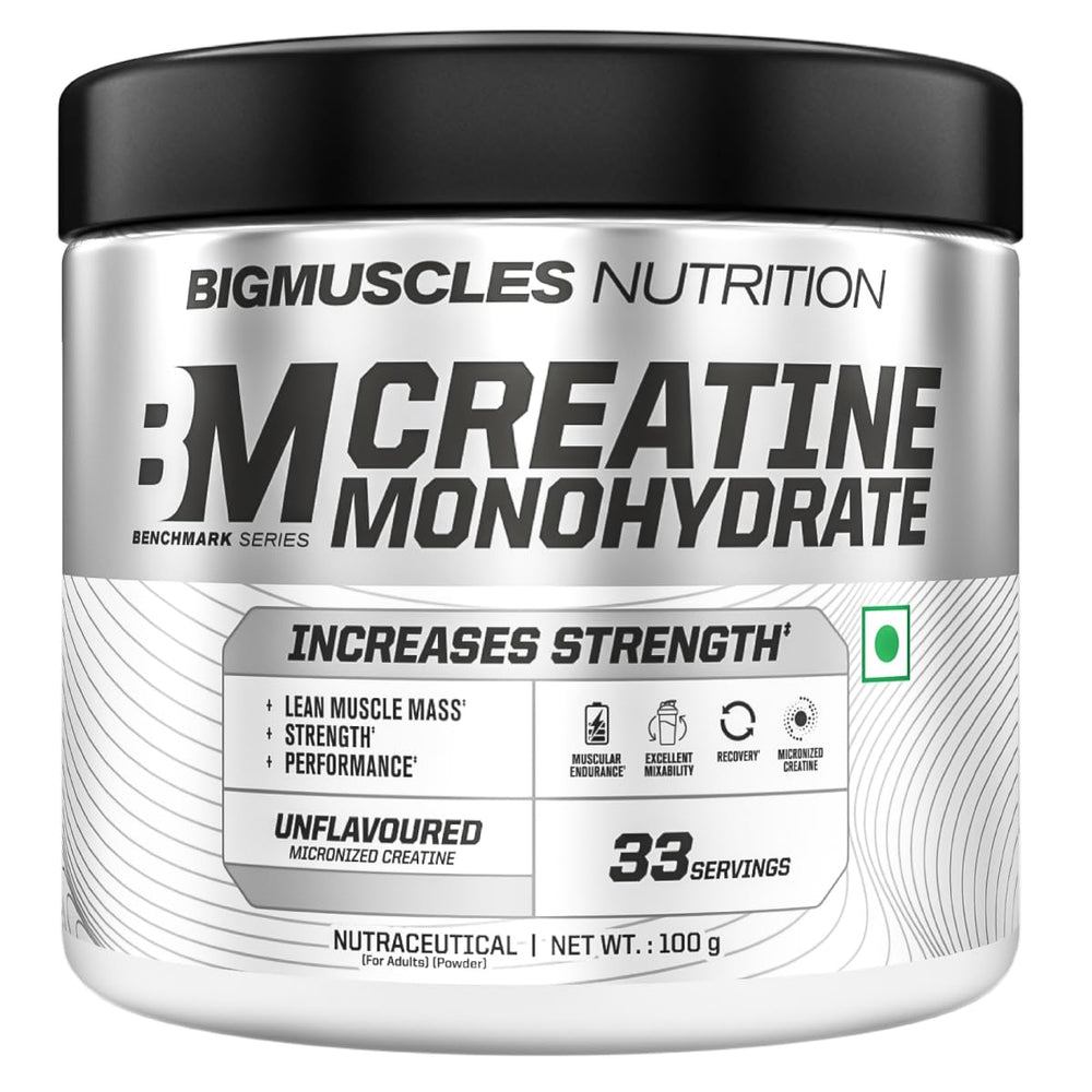 Big Muscles Nutrition Benchmark Series Creatine Monohydrate 100g | 33 Servings
