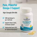 Nordic Naturals Ultimate Omega 3 Fish Oil Softgels | 1280mg Omega-3 Fatty Acids | EPA & DHA | 60 Softgels
