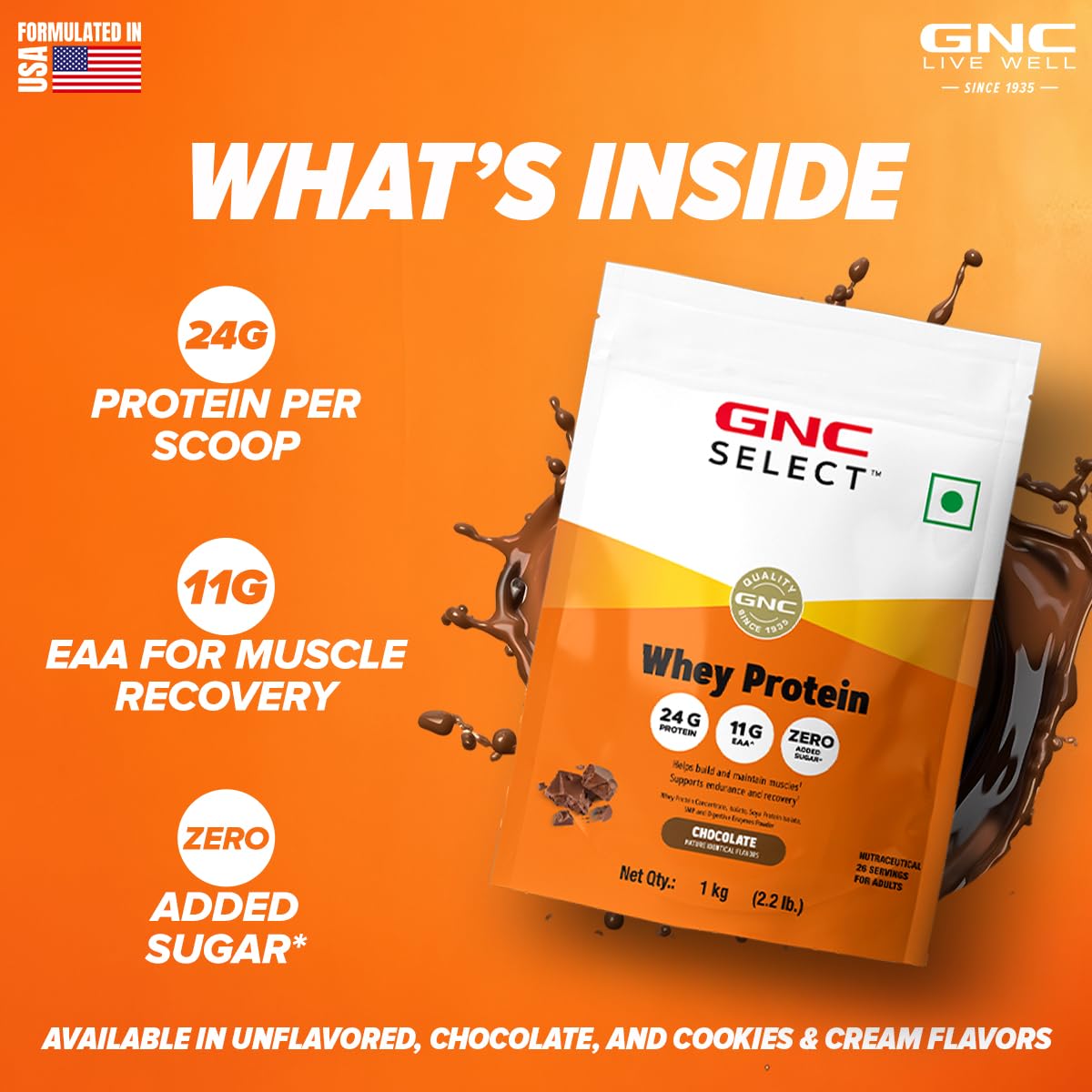 GNC Pro Performance Select Whey Protein Powder - 1 Kg