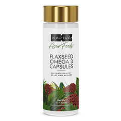Kapiva Ayur Foods Flaxseed Omega 3 Capsules - 60 Capsules