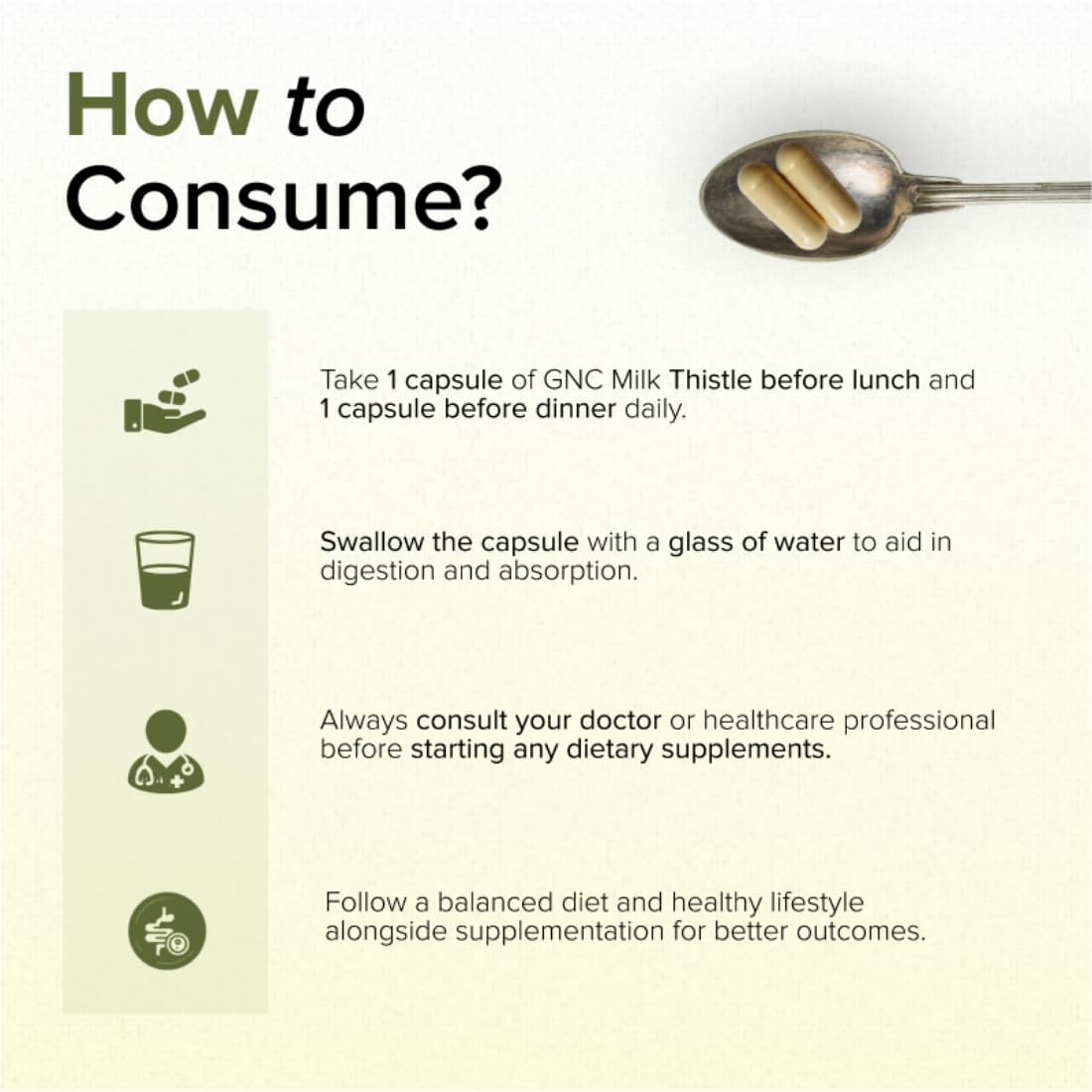 GNC Milk Thistle Herbal Plus - 60 Capsules
