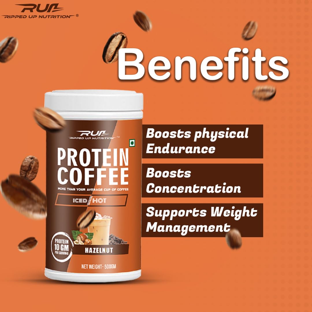 Ripped Up Nutrition Protein Coffee | 10g Protein per Scoop | 500g, 31 Servings