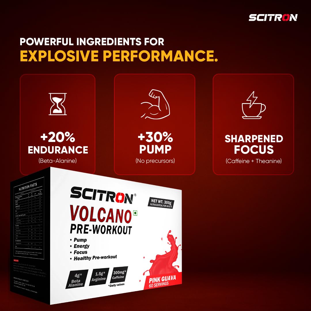 Scitron Volcano Pre Workout 300g, (60 Servings)