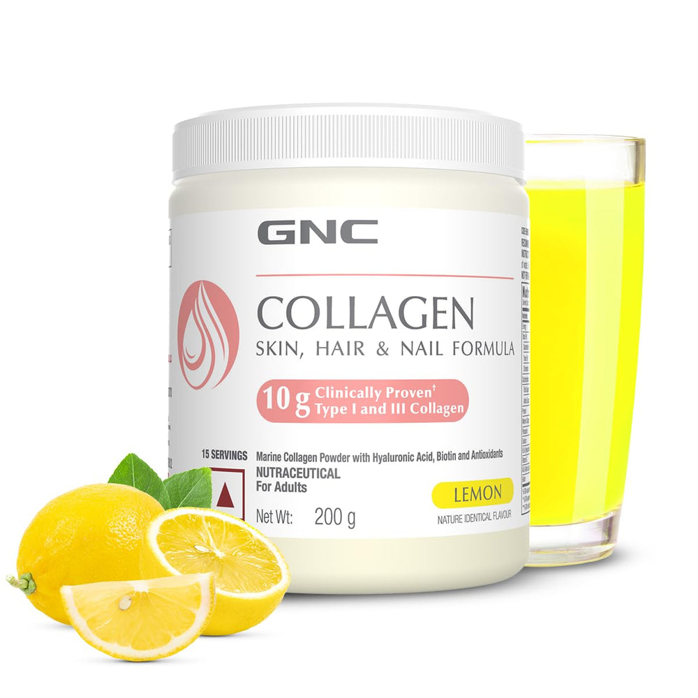 GNC Marine Collagen 200g | 10g Collagen Per Serving | With Hyaluronic Acid, Biotin & Vitamin C