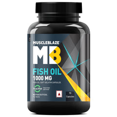 MuscleBlaze Omega 3 Fish Oil, 1000 mg - 90 Servings