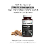 TrueBasics T-Boost for Men | KSM-66 Ashwagandha, Safed Musli, Gokshura & Ginseng | 120 Capsules