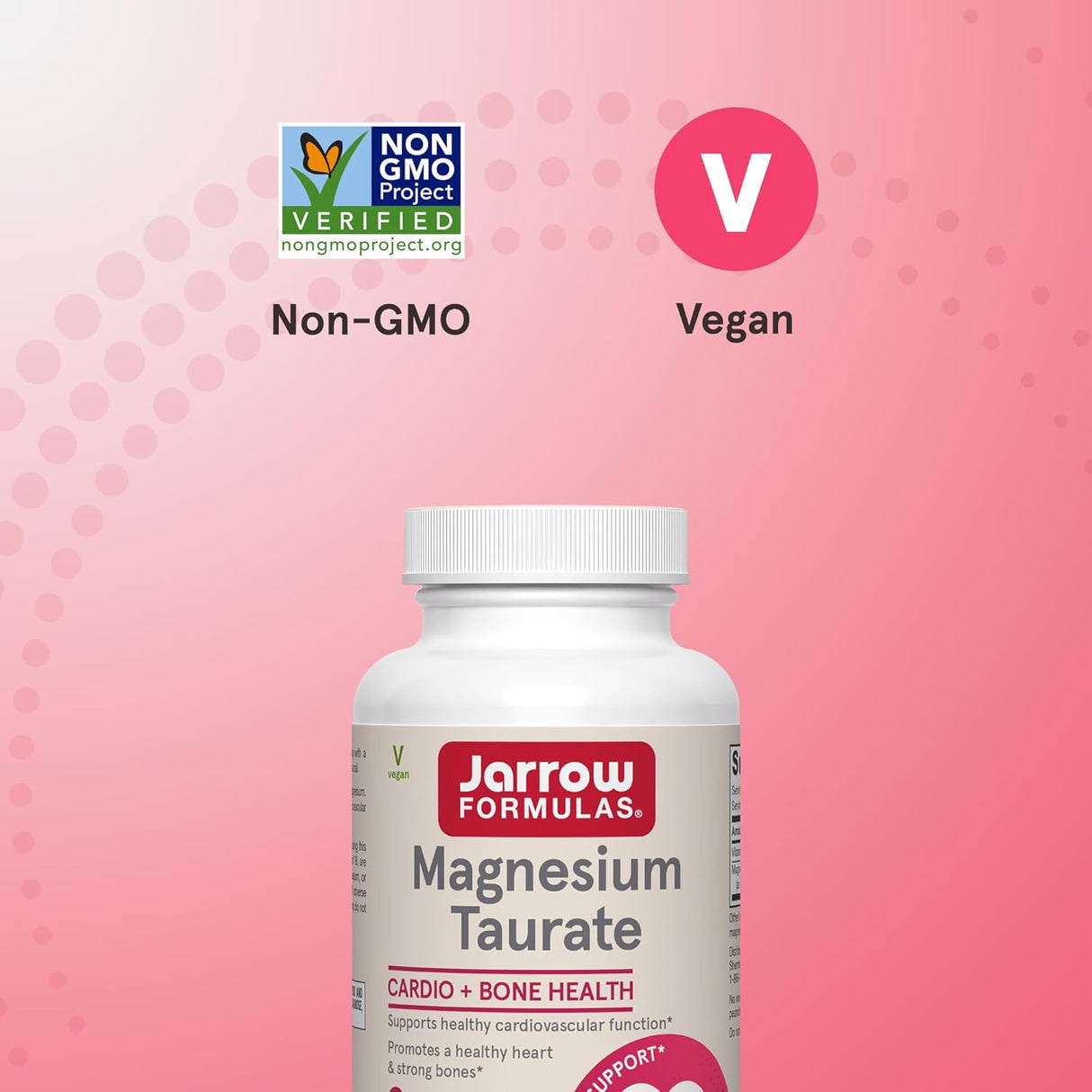Jarrow Formulas Magnesium Taurate | 90 Veggie Capsules (30 Servings)