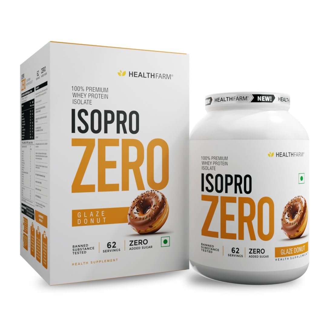 Healthfarm Isopro Zero 100% Whey Protein Isolate | Fast Recovery | 2 Kg (4.4 lbs)