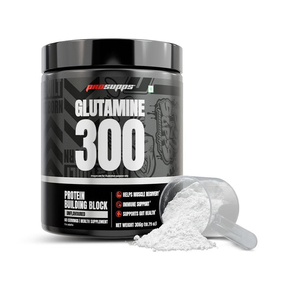 Prosupps Glutamine 300g Powder | Muscle Recovery & Immune Support Supplement | 60 Servings
