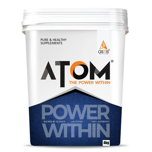 AS-IT-IS ATOM PWR Whey Protein XL 4kg | 24g Protein | 11g EAA