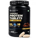 Carbamide Forte Chewable Protein Tablets | 12g Whey Protein | On-the-Go Protein Supplement | 300 Tablets