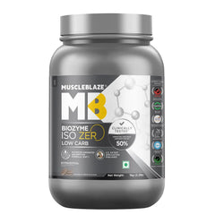 MuscleBlaze Biozyme Iso-Zero Low Carb Whey Protein Isolate - 1 Kg