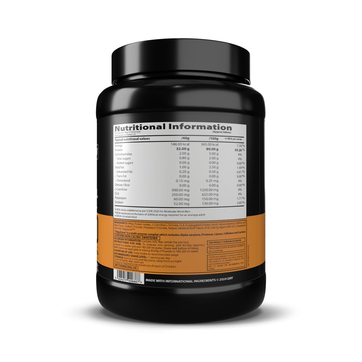 QNT Iso Ripped Whey Isolate Protein - 2.2 Lbs ( 1 Kg)