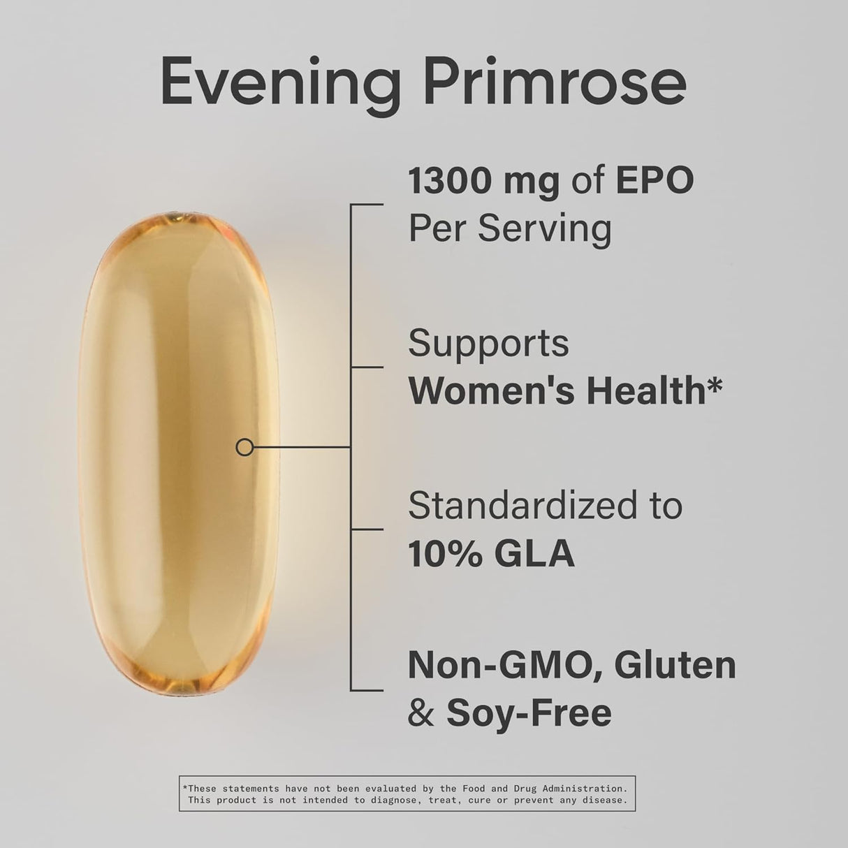 Sports Research Evening Primrose Oil 1300mg | 120 Liquid Softgels