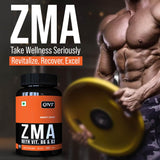 QNT ZMA Supplement with Zinc, Magnesium & Vitamin D3 - 60 Capsules | Muscle Recovery & Immunity Support