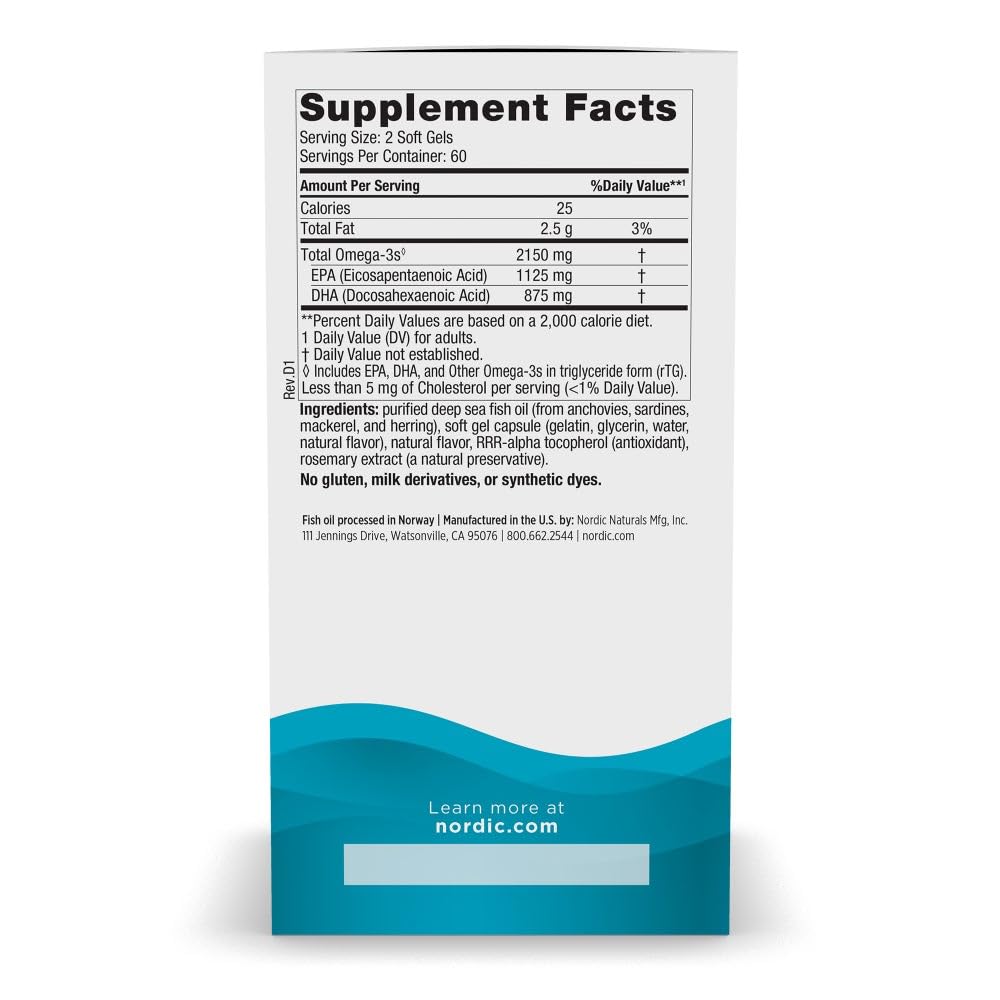 Nordic Naturals Ultimate Omega 2X Fish Oil 2150mg | EPA & DHA | 120 Softgels
