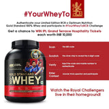 Optimum Nutrition (ON) Gold Standard 100% Whey 5 Lbs + Nutristar Micronized CREA Gold Creatine Monohydrate 250g (83 Servings) - Gold Standard Muscle Growth Combo