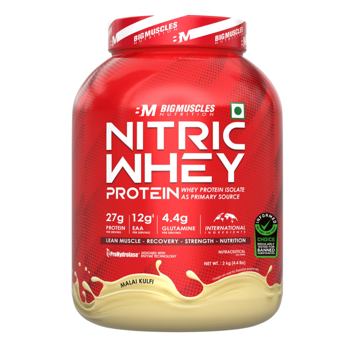 Big Muscles Nutrition Nitric Whey Protein - 4.4 Lbs