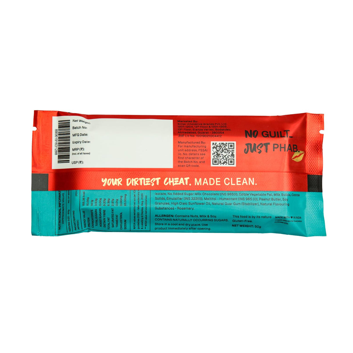 PHAB Cheat Assorted Protein Bar Combo Pack | 12 Bars | 15g Protein