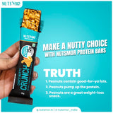 NUTS'MOR Protein Bar – 12g Protein Per Bar (Pack of 6, 300g) | No Added Sugar | 100% Veg | With Vitamins, Minerals & Fibre