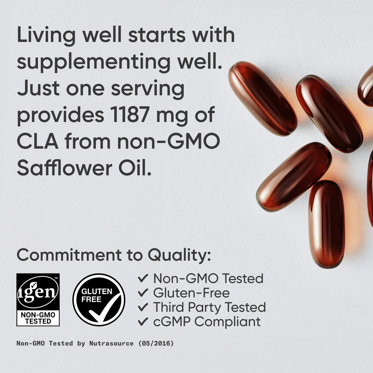 Sports Research CLA 1250 Max Strength | 95% Conjugated Linoleic Acid | 90 Softgels