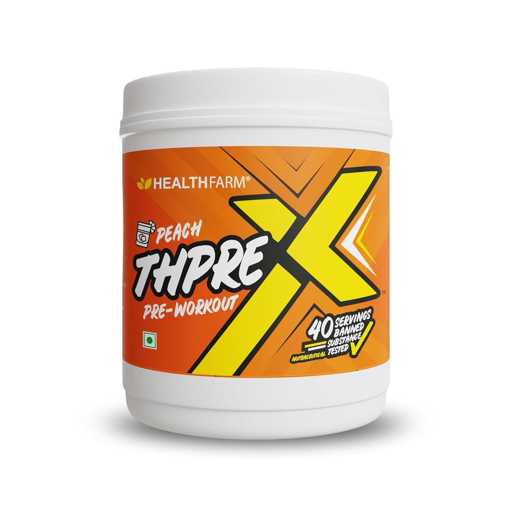 Healthfarm Thpre X Pre-Workout Powder – 40 Servings | Energy, Focus & Hydration Support | 500g
