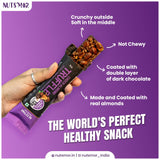NUTS'MOR Protein Bar – 12g Protein Per Bar (Pack of 6, 300g) | No Added Sugar | 100% Veg | With Vitamins, Minerals & Fibre