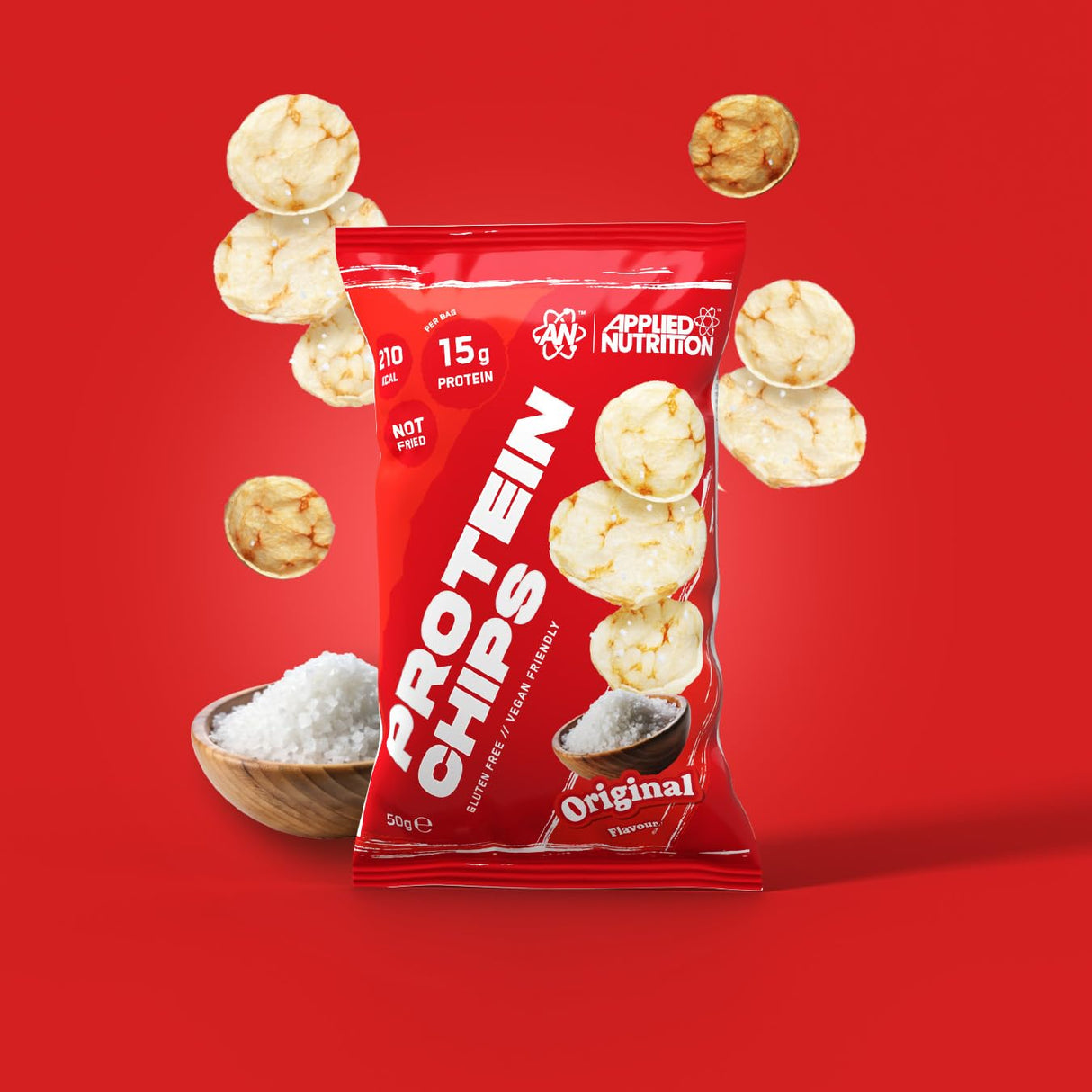 Applied Nutrition Protein Chips | Gluten-Free & Vegan | 15g Protein | 7 x 50g