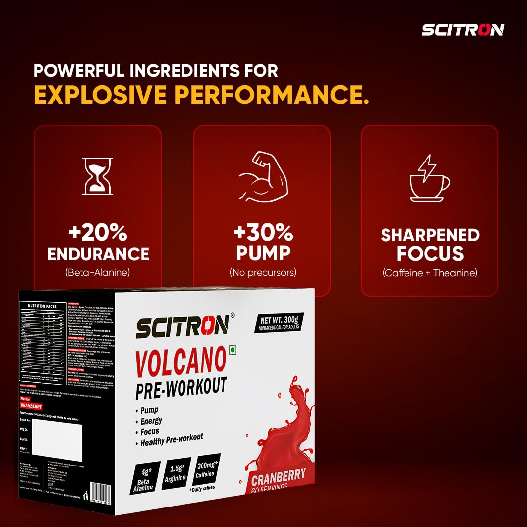 Scitron Volcano Pre Workout 300g, (60 Servings)