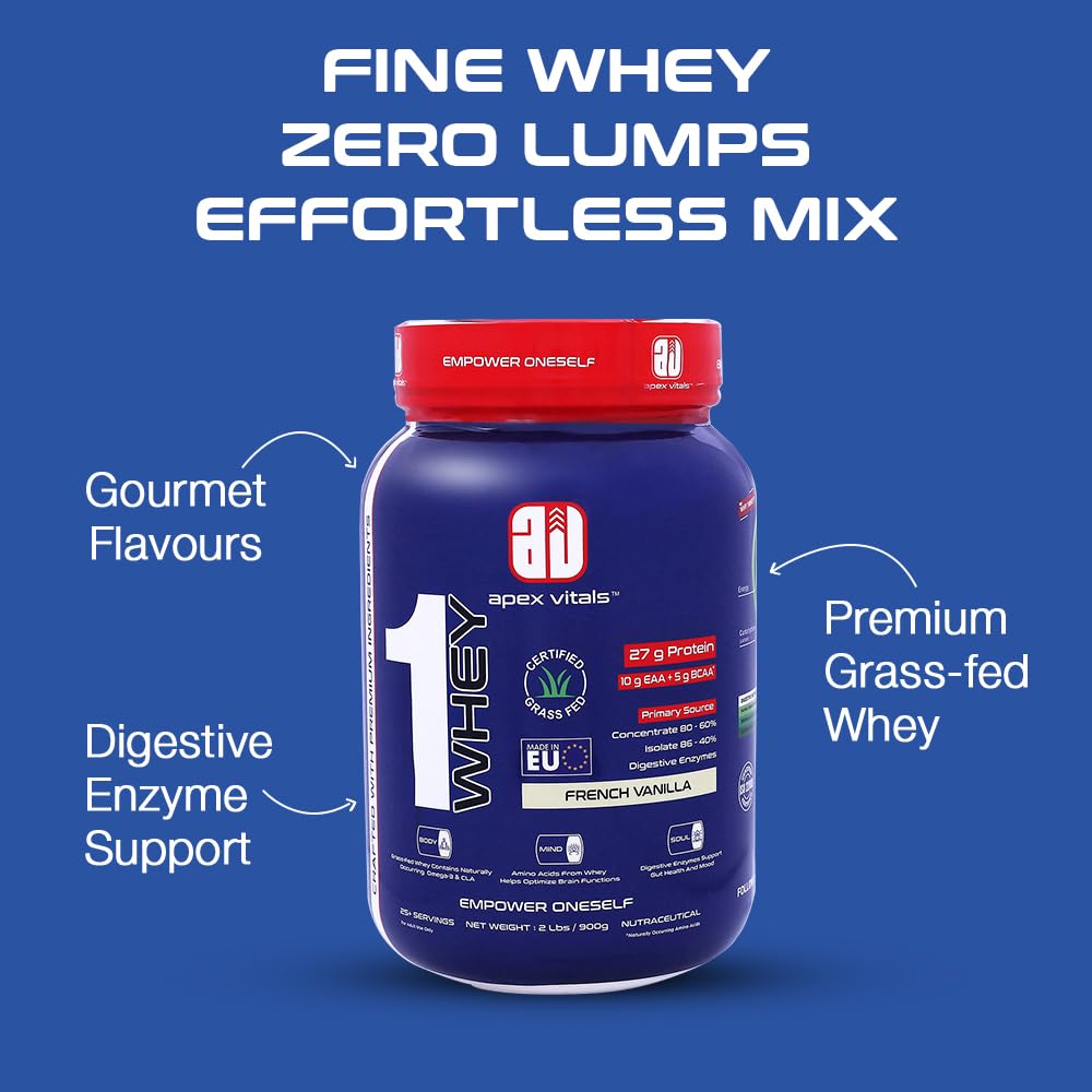 Apex Vitals 1 Whey with Digestive Enzymes - 2 Lbs