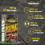 Bigflex Nuke Pre-Workout Powder | Energy & Workout Support | 400g (33 Servings)