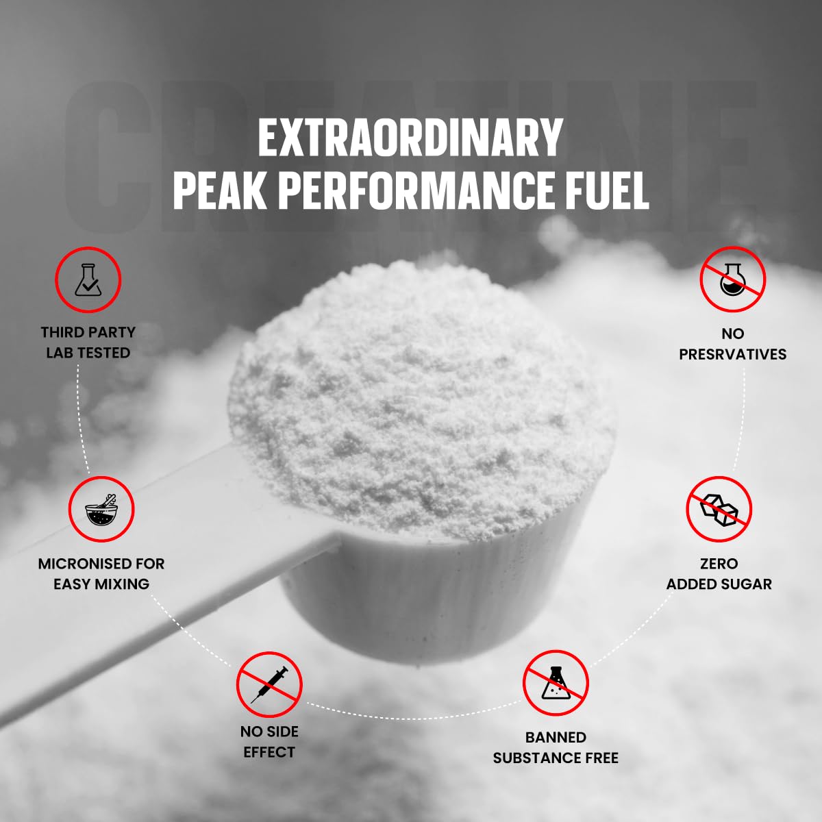 Big Muscles Nutrition Micronised Creatine Monohydrate Powder 100g - 33 Servings