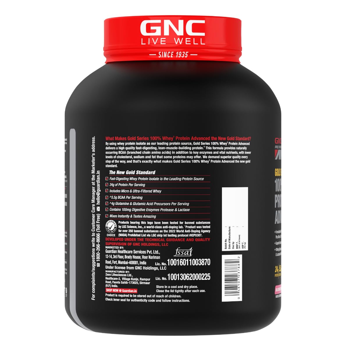 GNC AMP Gold 100% Whey Protein Advance - 4 Lbs