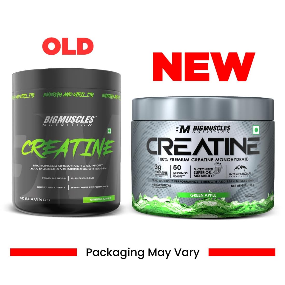 Big Muscles Nutrition Micronised Creatine Monohydrate Powder 155g - 50 Servings