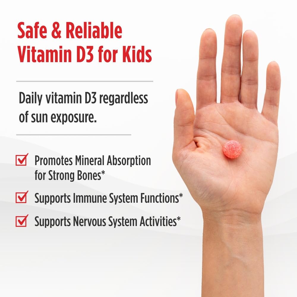 Nordic Naturals Kids Vitamin D3 Gummies | 400 IU Chewable Vitamin D3 | 60 Veg Gummies