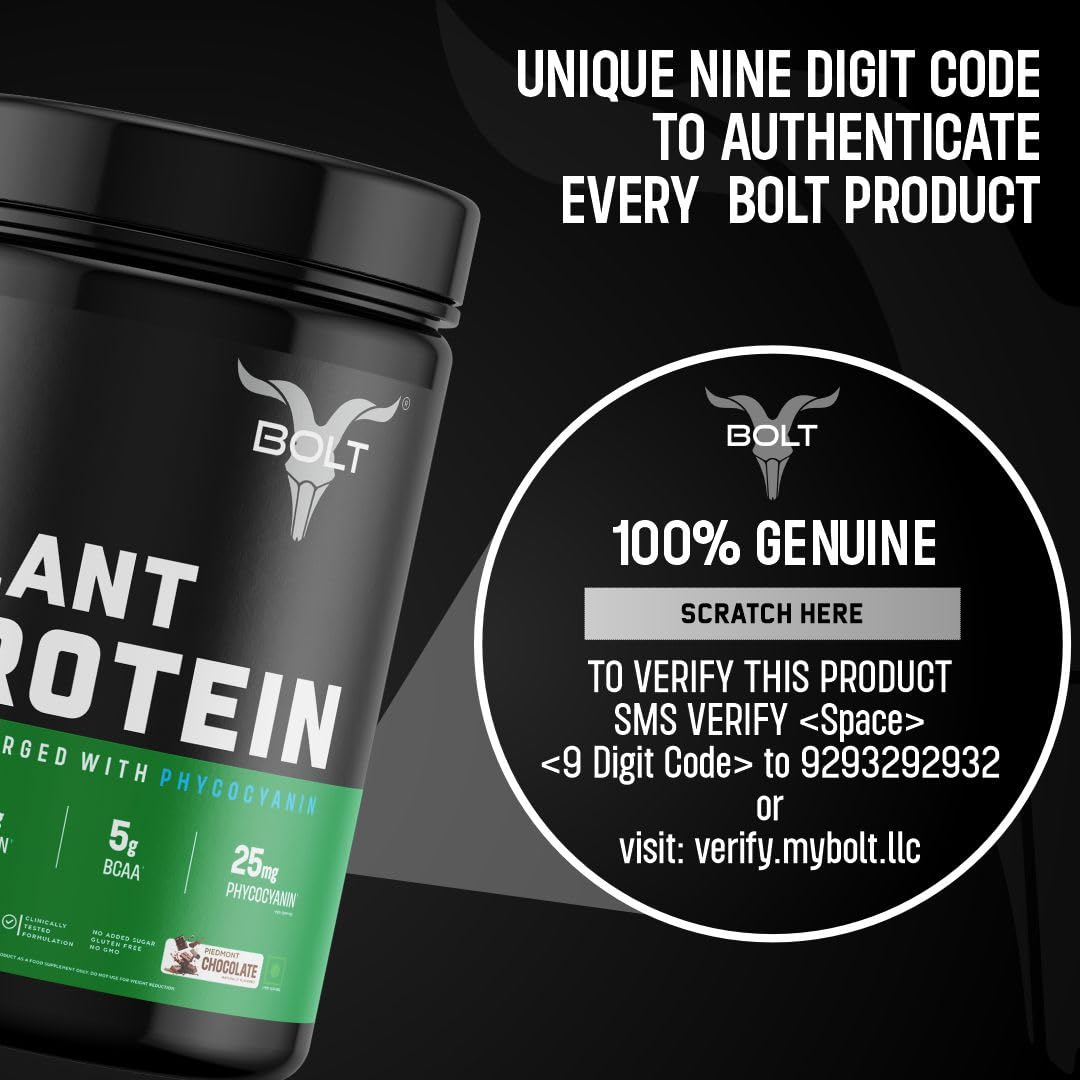 Bolt Nutrition Biozyme Plant Protein Powder 500g | 14 Servings