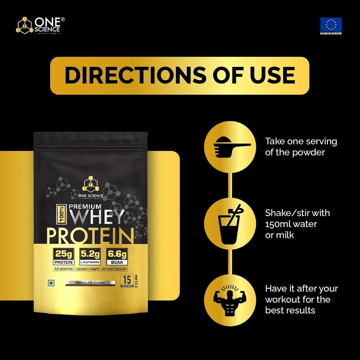 One Science Premium Whey Protein - 1 Lbs