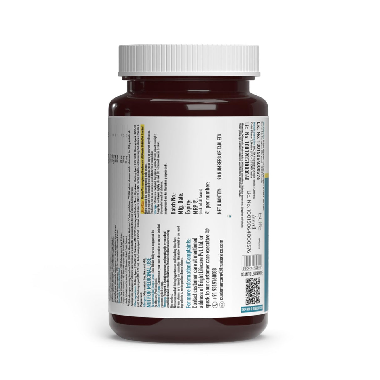 TrueBasics Advanced Multivitamin for Sports with Amino Acids | 90 Tablets