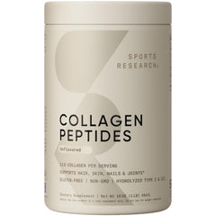 Sports Research Collagen Peptides Powder | Unflavored | 454g (41 Servings)