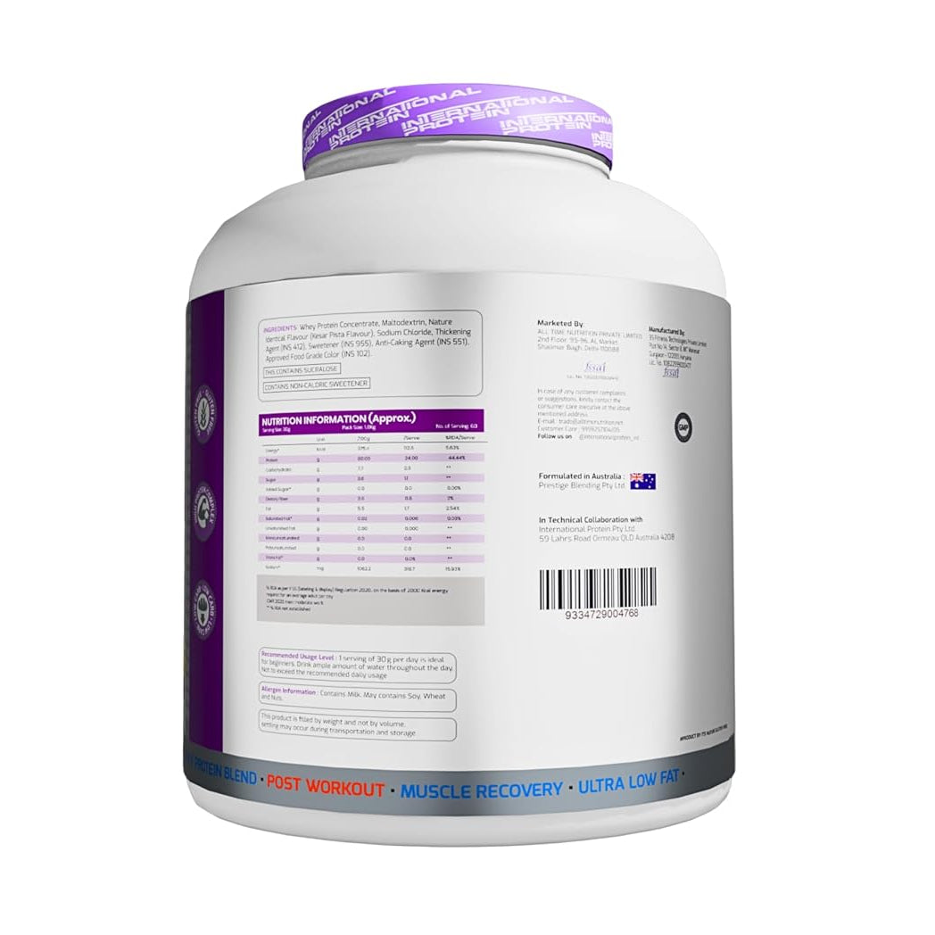 International Protein Prime Whey Protein Powder | 24g Protein | 1.8kg (60 Servings)