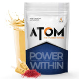 AS-IT-IS ATOM PWR Whey Protein 1 Kg + Nutristar Micronized CREA Gold Creatine Monohydrate 250g (83 Servings) - Power & Performance Stack